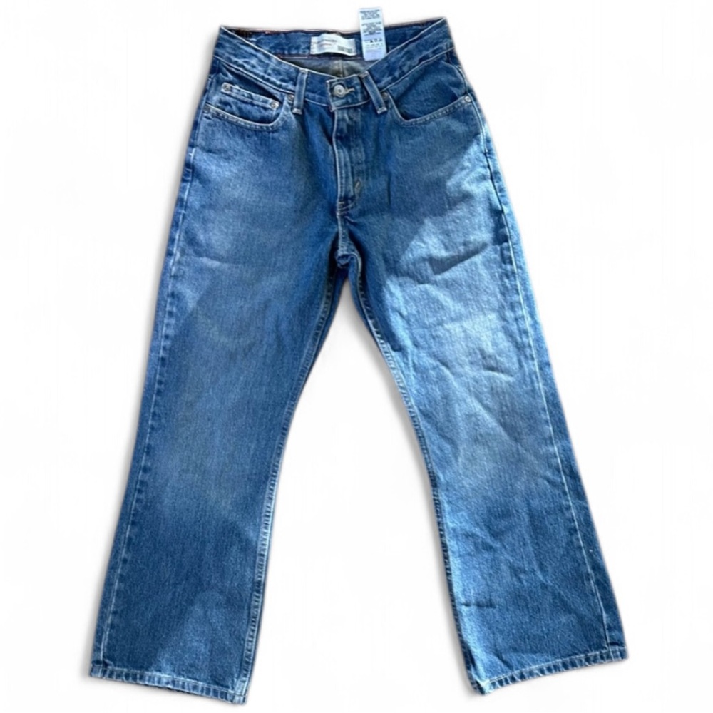 LEVI STRAUSS SIGNATURE Y2K Bootcut Jeans Medium Wash Classic Denim | Youth Sz 14